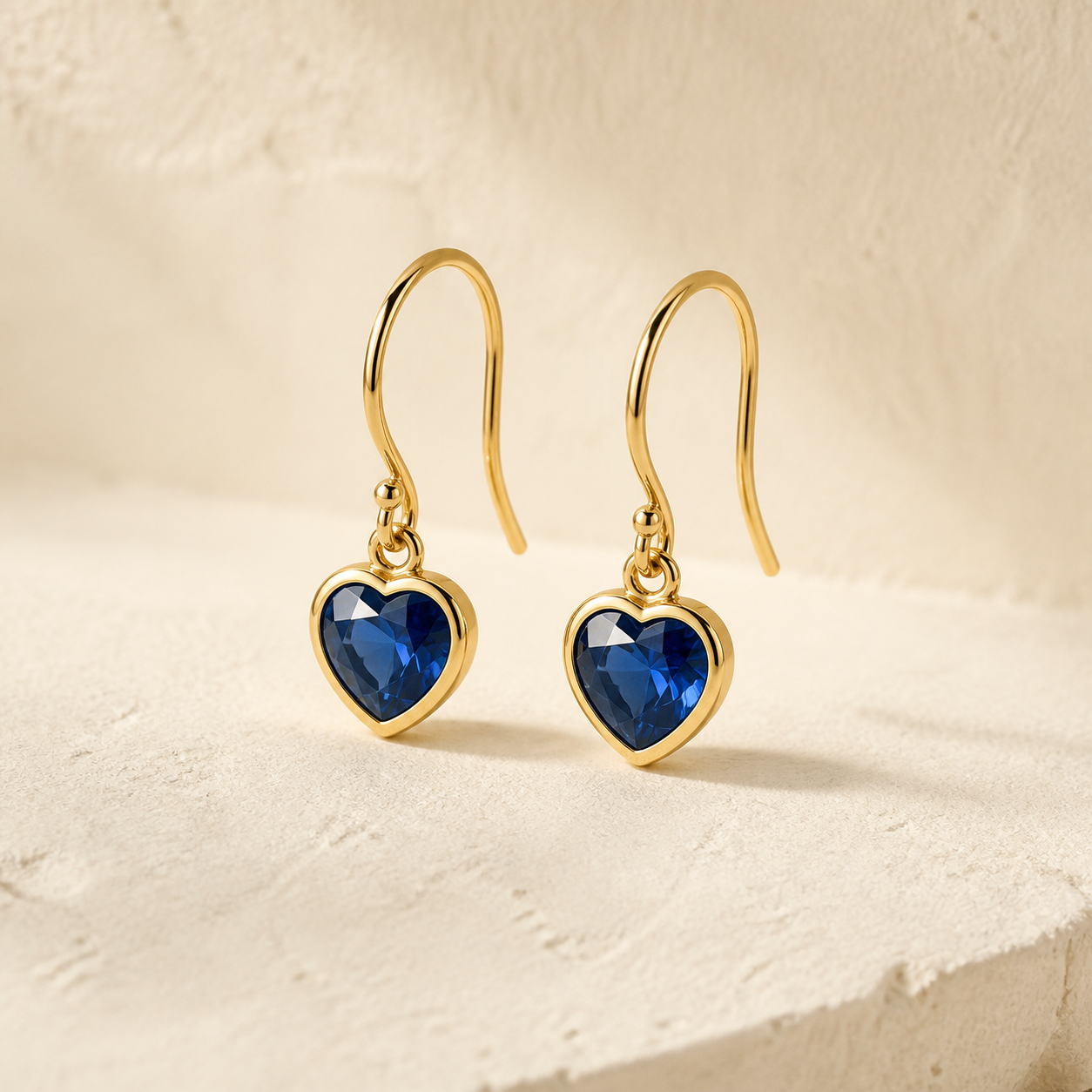 Heart Crystal Drop Earrings