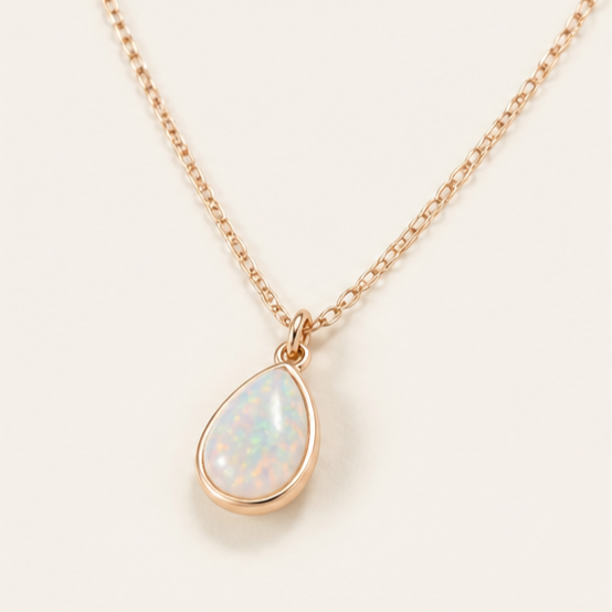 Opaline Teardrop Necklace