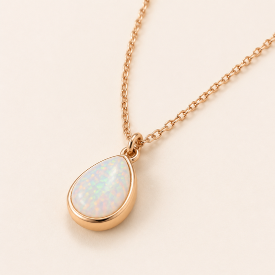 Opaline Teardrop Necklace