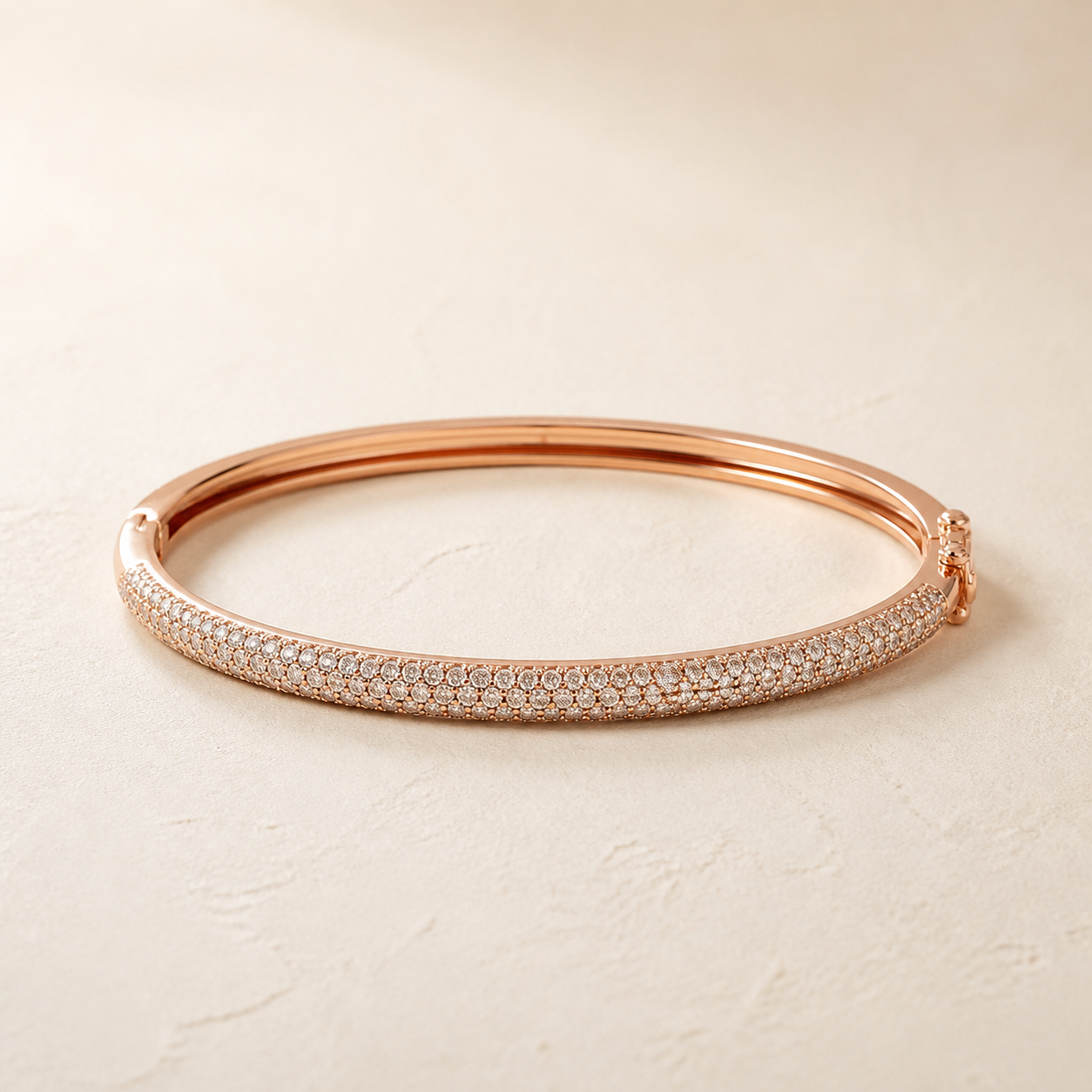 Rose Gold Pave Bangle